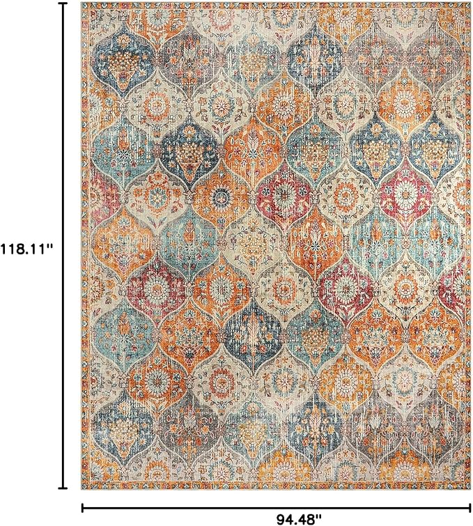 8x10 Lahome Moroccan Washable Area Rugs